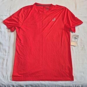 Asics men's size Large red short sleeve shirt NWT